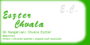 eszter chvala business card